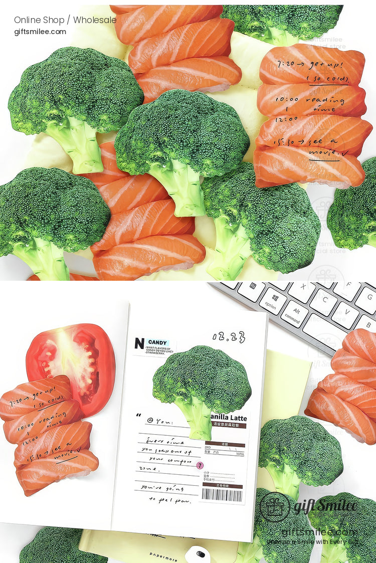 Photoreal Food Print Repositionable Adhesive 30 Sheets Sticky Notes | KS-SN-041