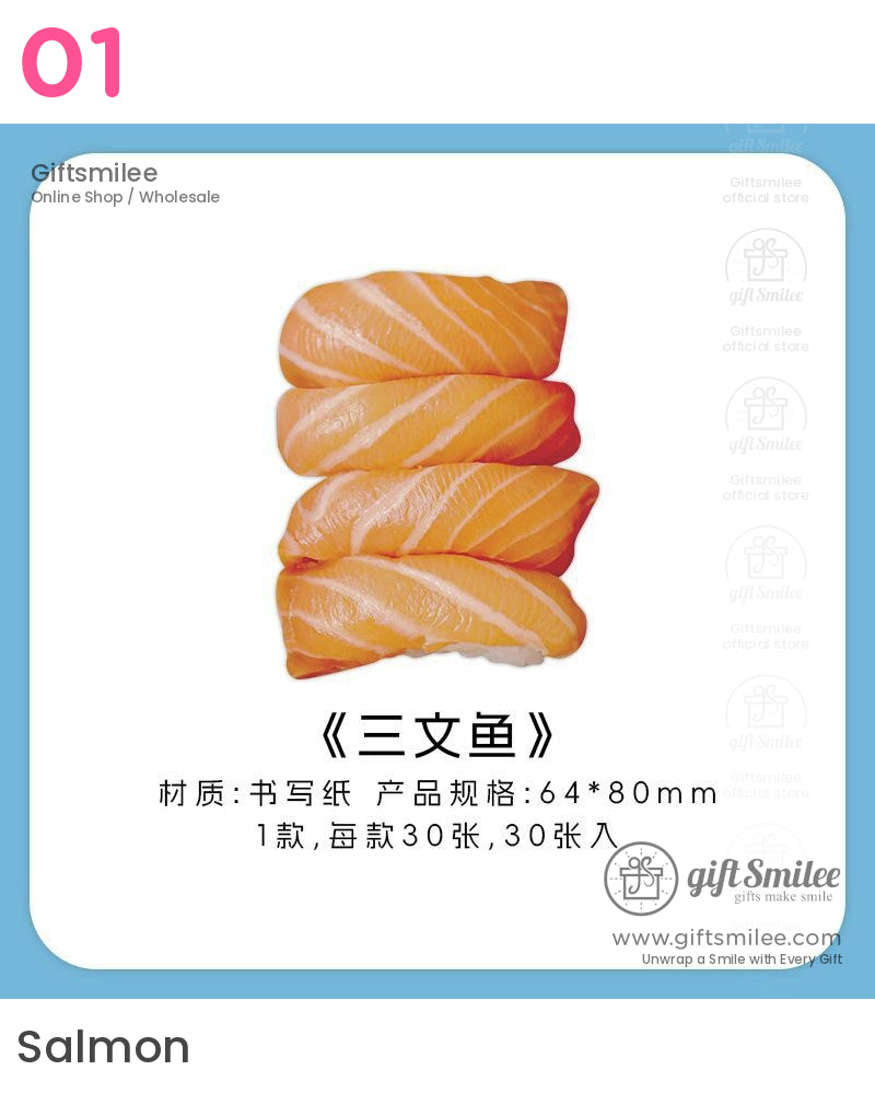 Photoreal Food Print Repositionable Adhesive 30 Sheets Sticky Notes | KS-SN-041