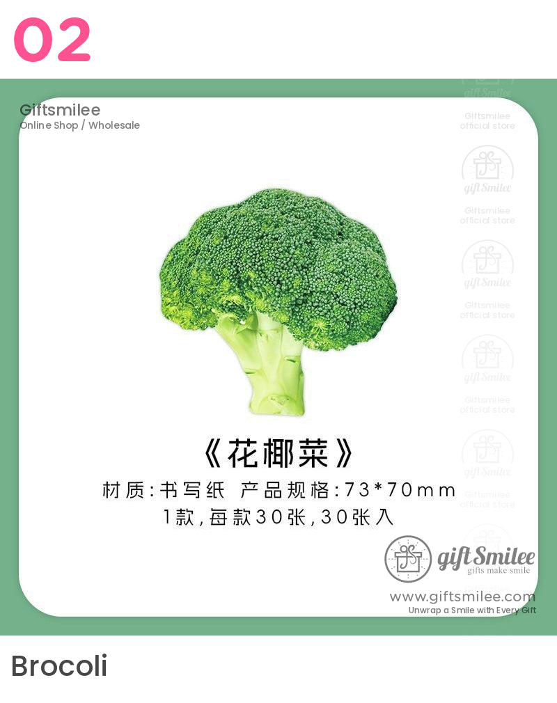 Photoreal Food Print Repositionable Adhesive 30 Sheets Sticky Notes | KS-SN-041