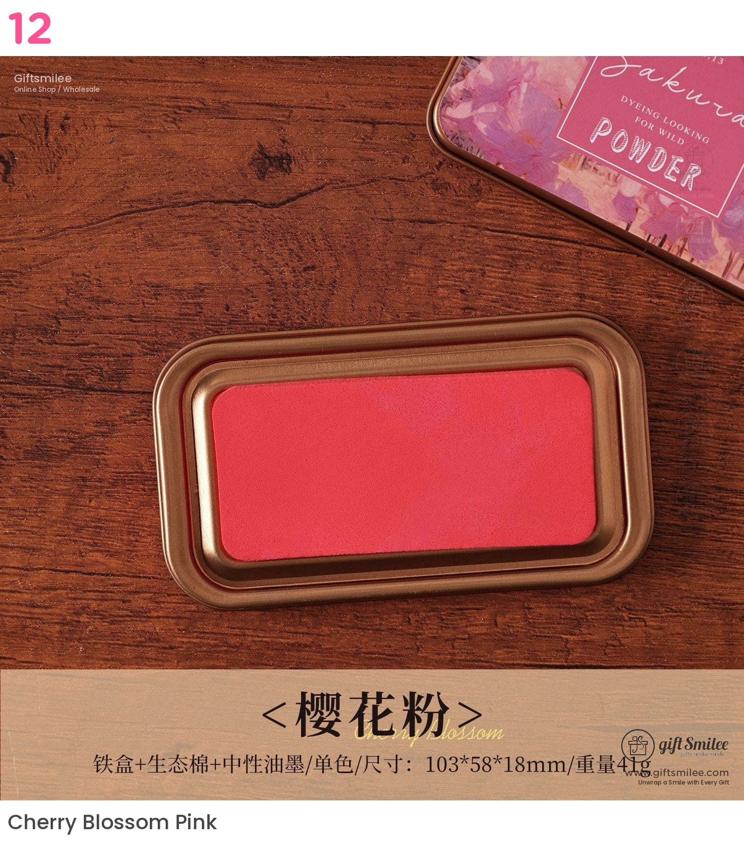 Oil Based Quick-Dry Rich Pigment Metal Tin Stamp Ink Pad | KS-SP-020