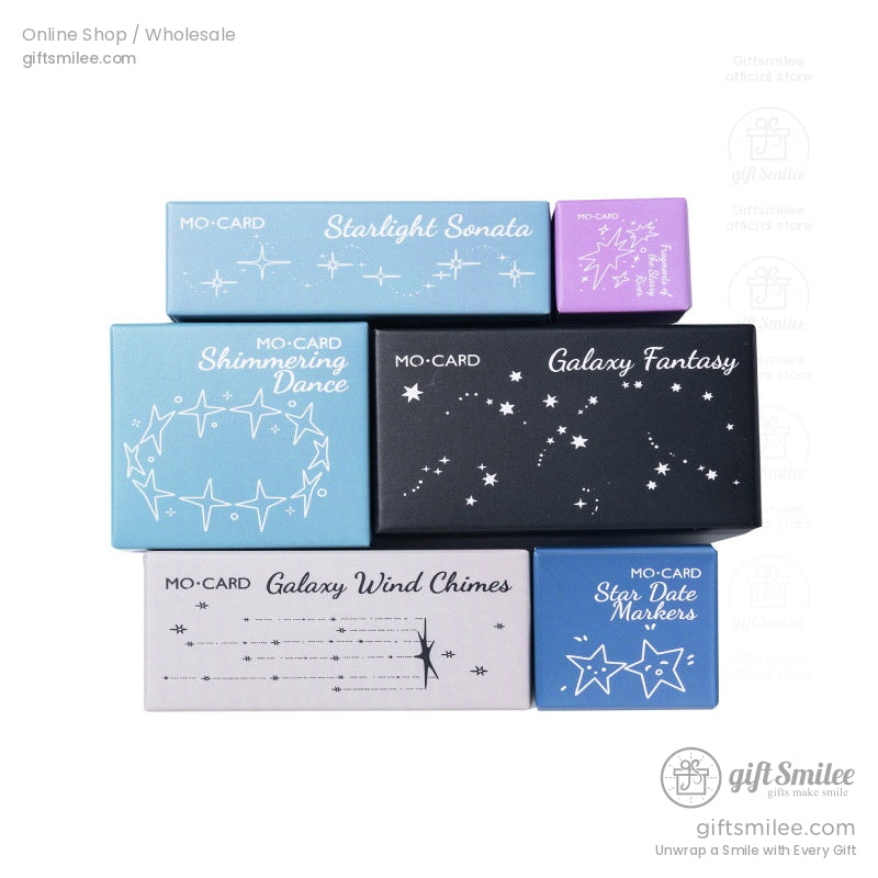 Beechwood Laser-Engraved Starry Motifs Wood Rubber Stamps | KS-WS-342