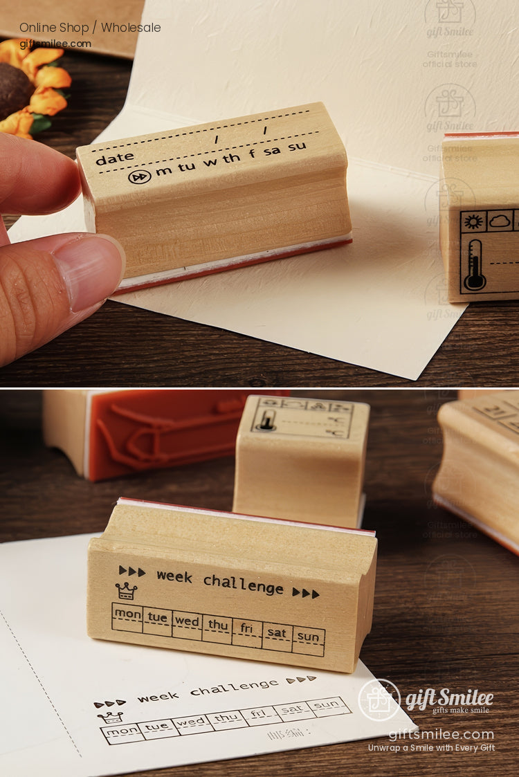 Simple Wooden Rubber Stamps | KS-WS-343
