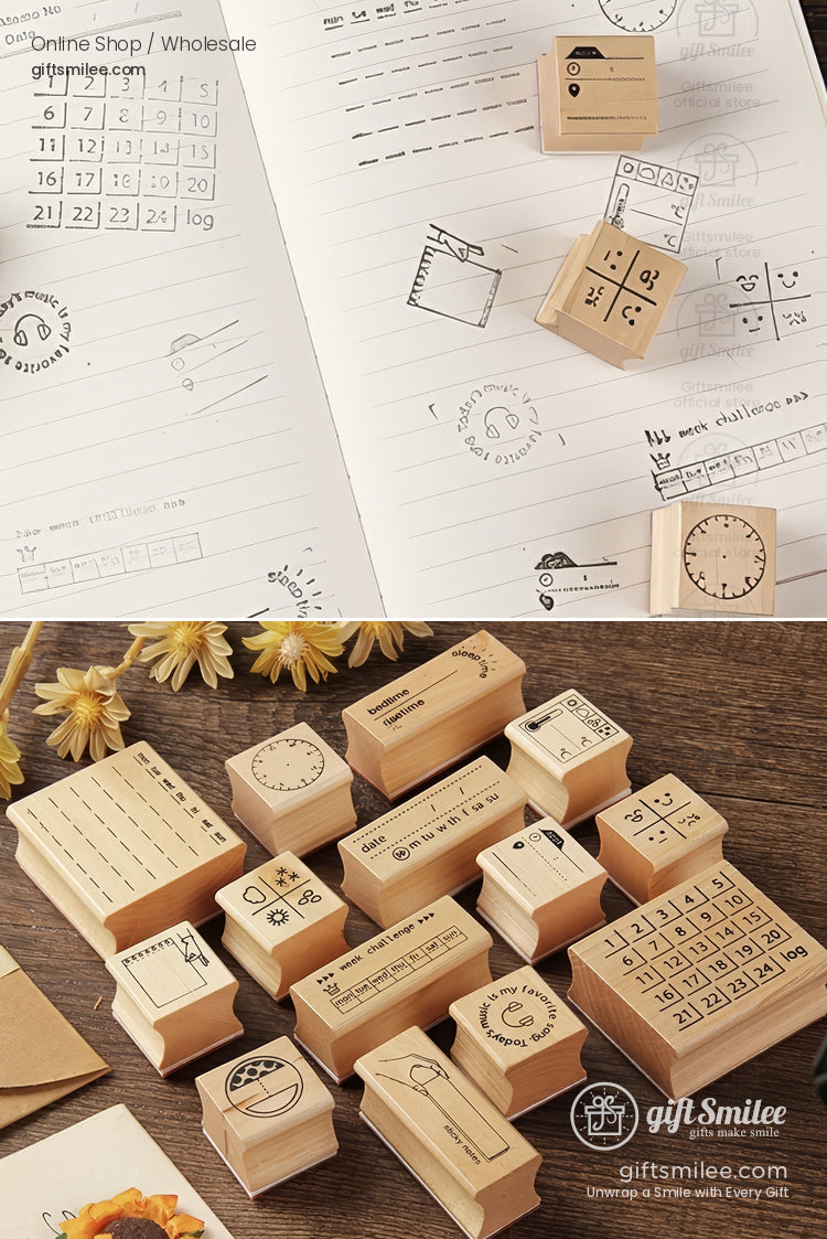 Simple Wooden Rubber Stamps | KS-WS-343