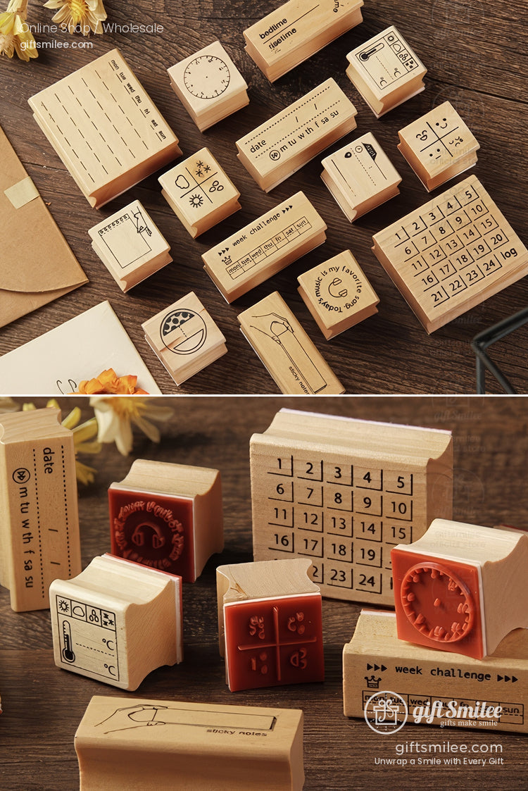 Simple Wooden Rubber Stamps | KS-WS-343