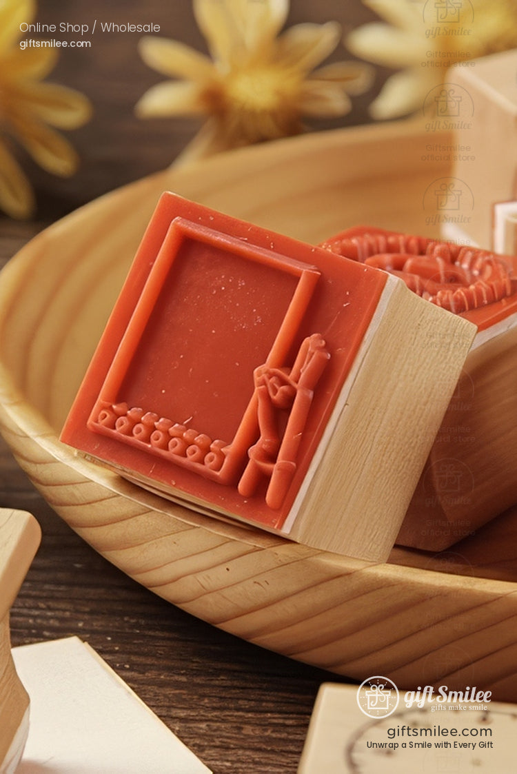 Simple Wooden Rubber Stamps | KS-WS-343