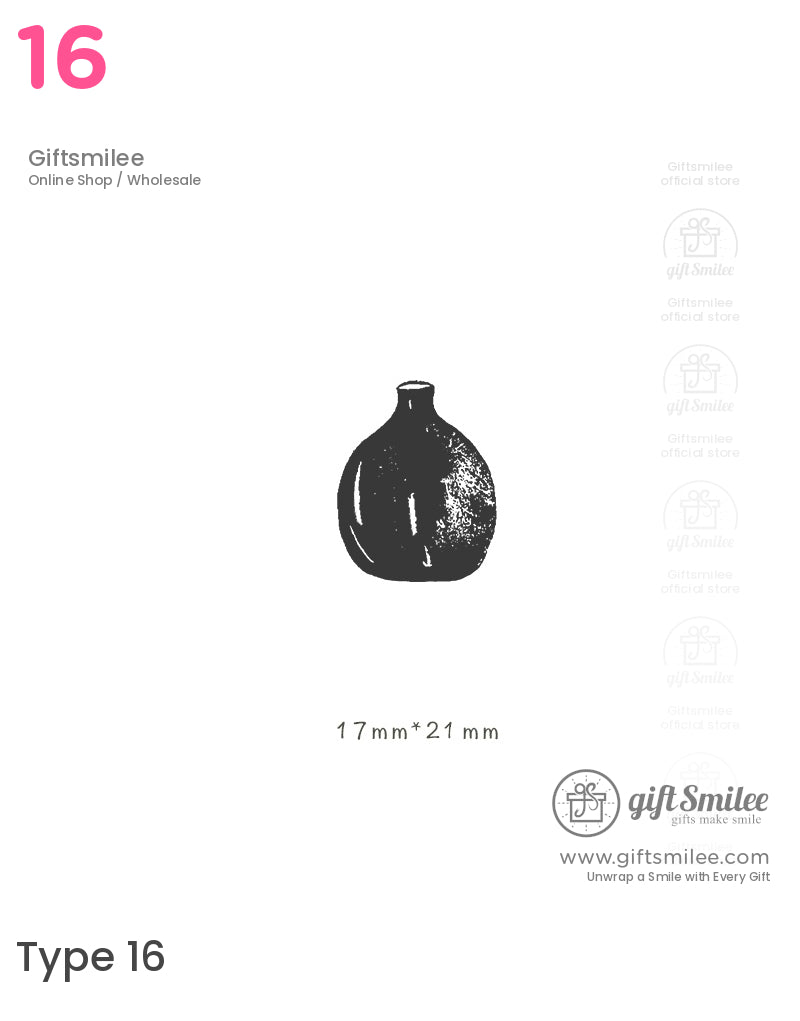 Retro Vase Pattern Rubber Stamp Set | KS-WS-345