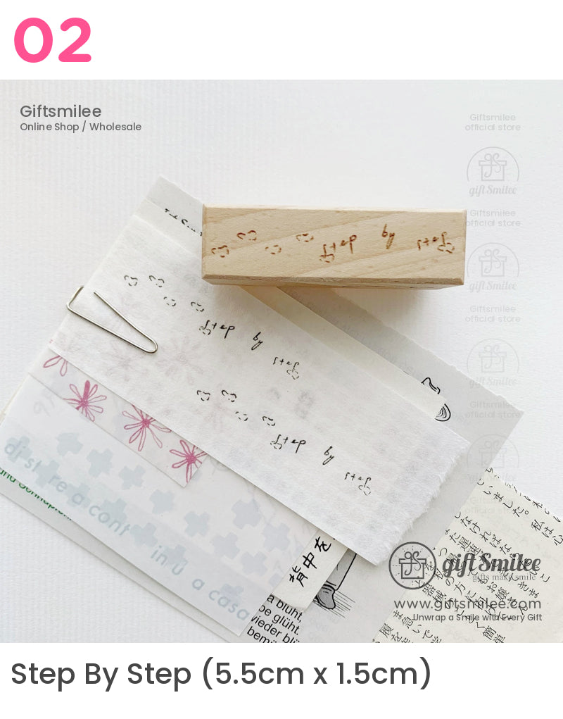Clock Daily Life Wood Rubber Stamps Set | KS-WS-347