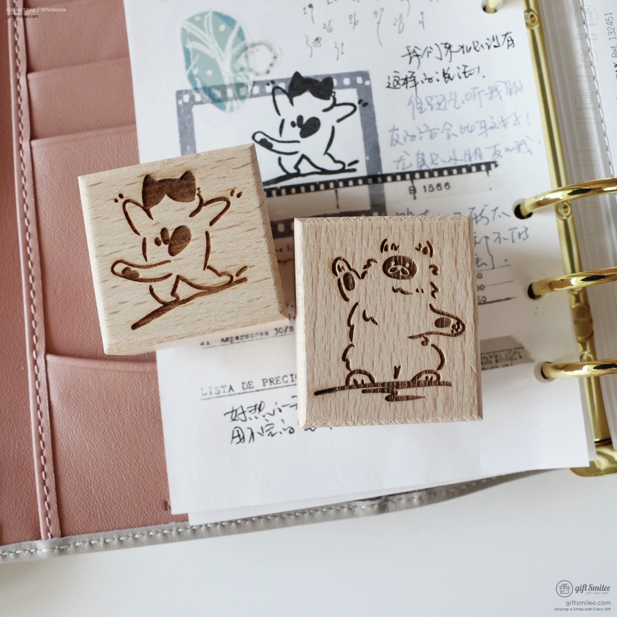 Happy And Grumpy Kitten Rubber Stamps | KS-WS-350