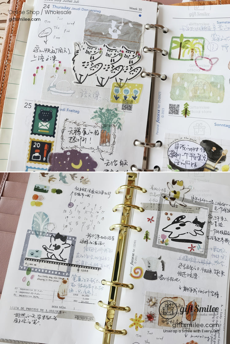 Happy And Grumpy Kitten Rubber Stamps | KS-WS-350