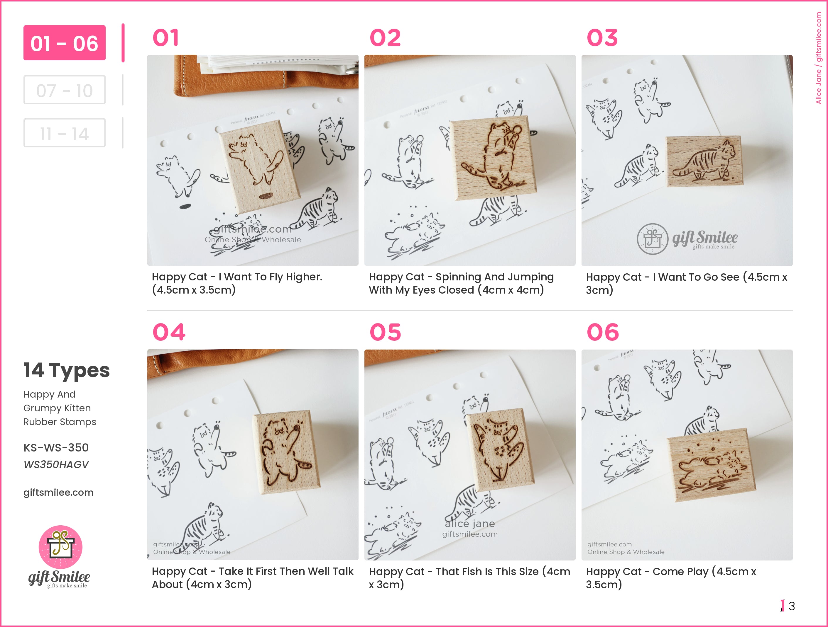 Happy And Grumpy Kitten Rubber Stamps | KS-WS-350