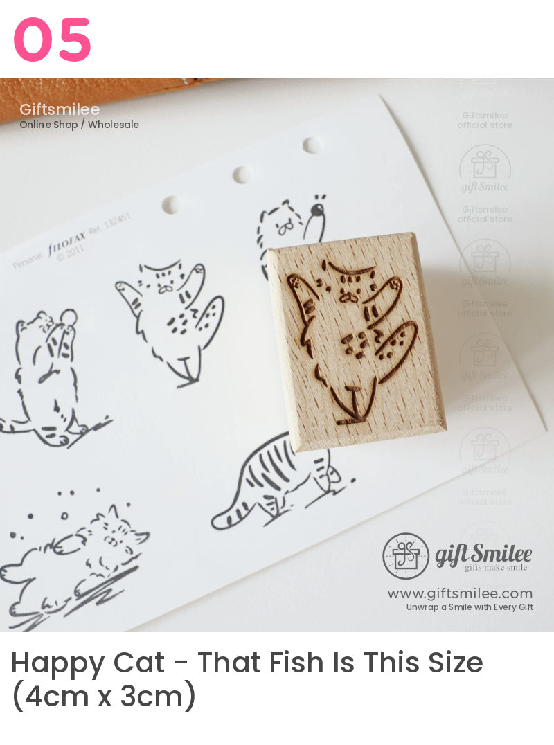 Happy And Grumpy Kitten Rubber Stamps | KS-WS-350