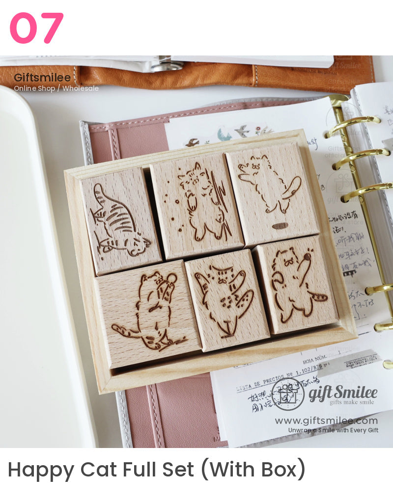 Happy And Grumpy Kitten Rubber Stamps | KS-WS-350