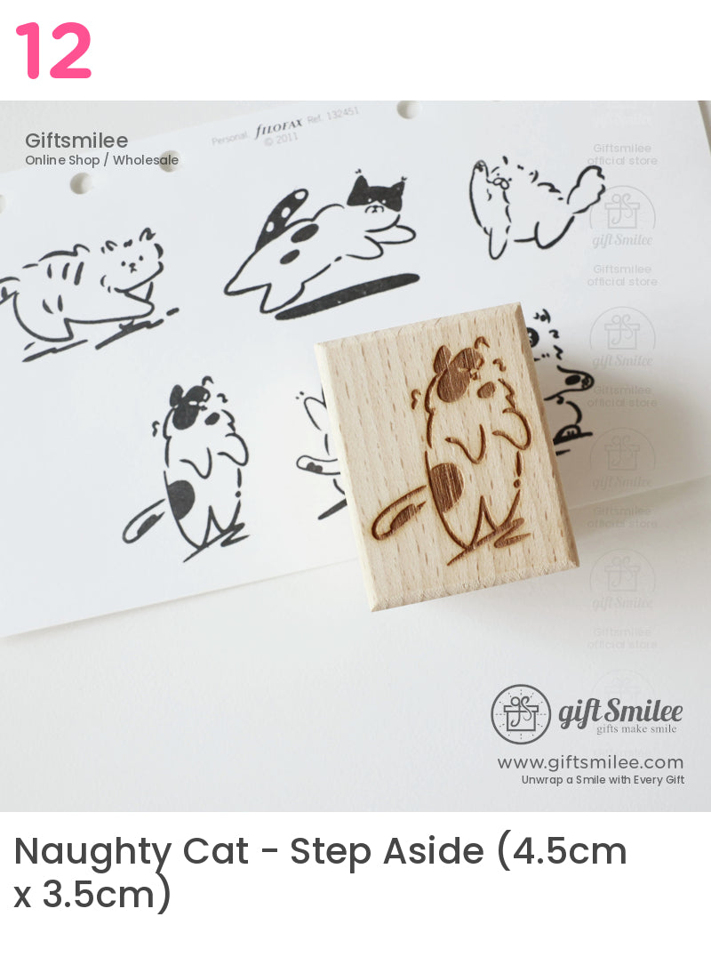 Happy And Grumpy Kitten Rubber Stamps | KS-WS-350
