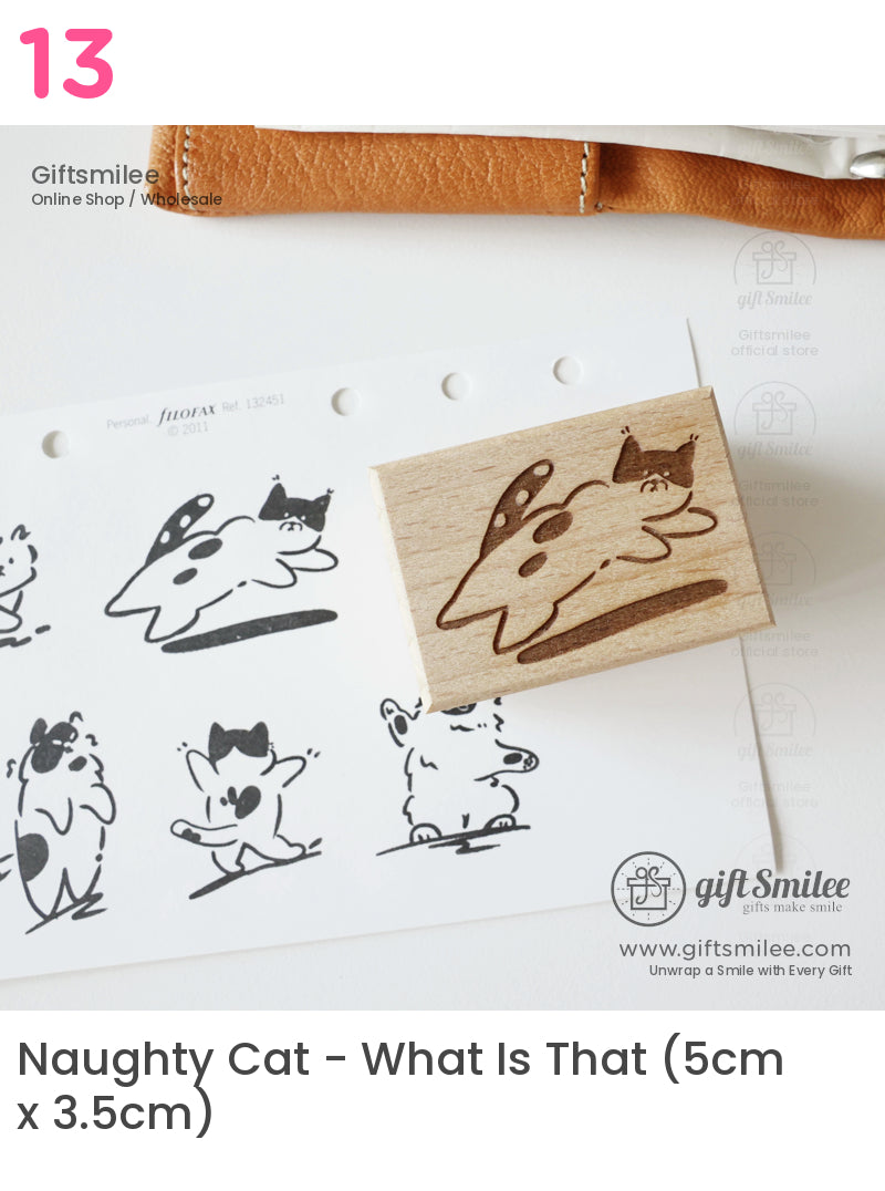 Happy And Grumpy Kitten Rubber Stamps | KS-WS-350