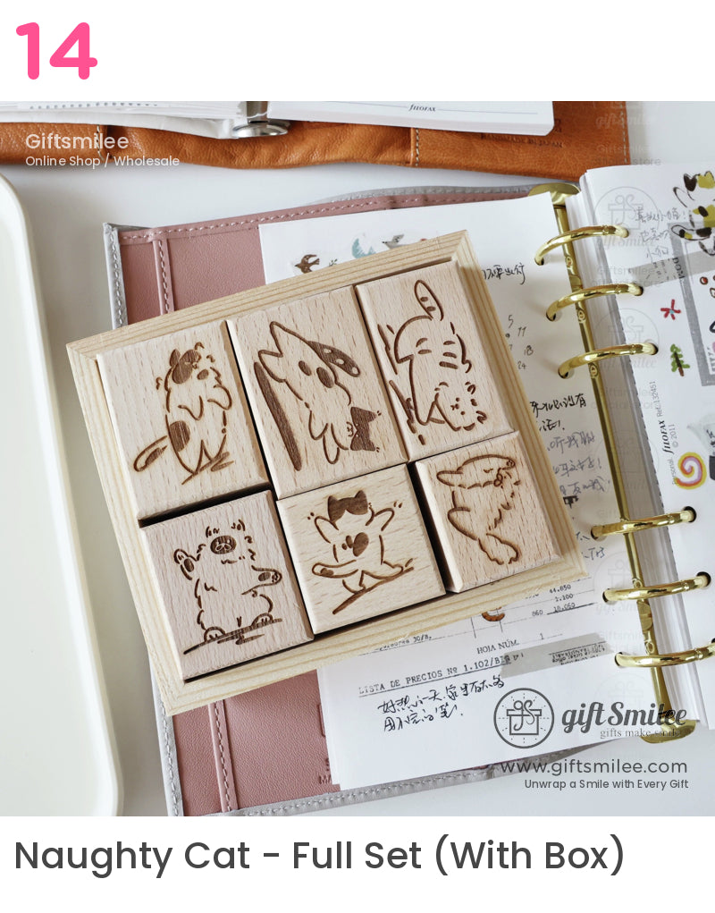 Happy And Grumpy Kitten Rubber Stamps | KS-WS-350