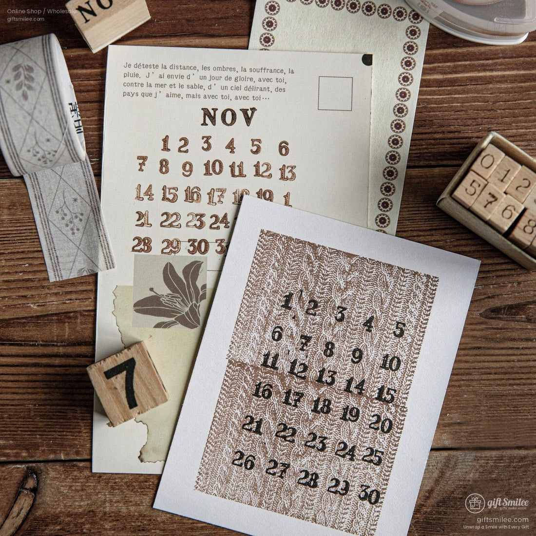 Beechwood Vintage Numeric Series Number Stamp Set | KS-WS-369