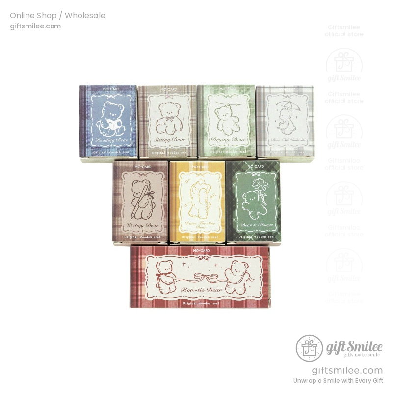 Beechwood Vintage Teddy Illustration Wooden Rubber Stamp | KS-WS-370