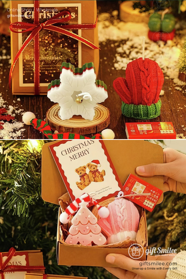 Christmas Practical Deer Scented Candle Set Gift Box Scented Candle Gift Set | KS-WX-021